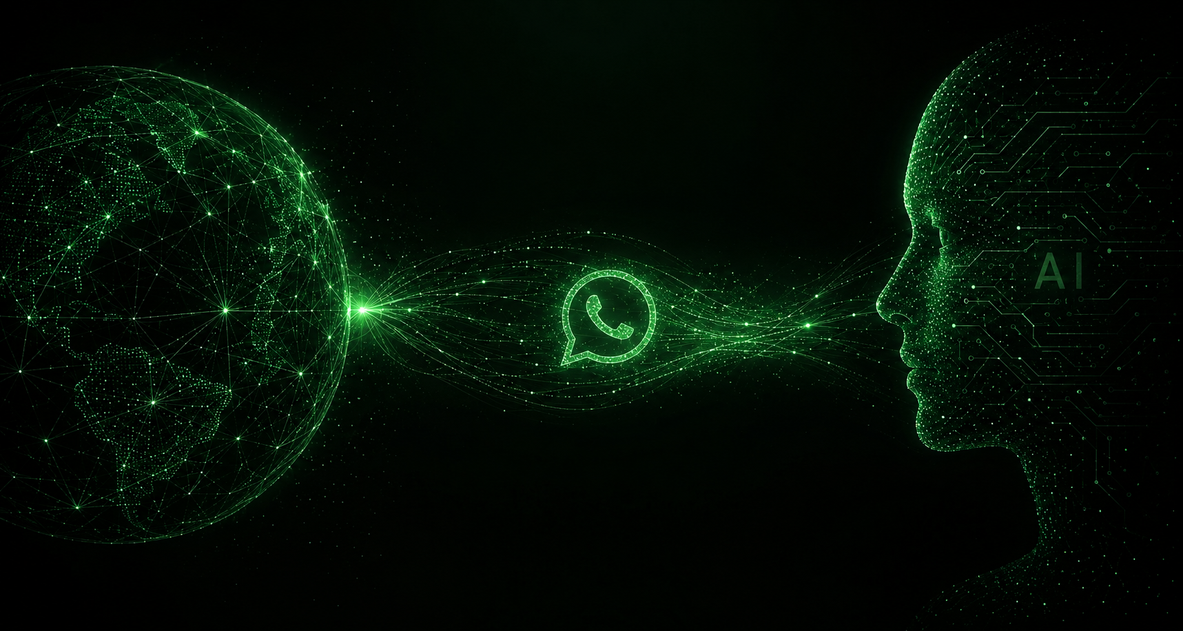 WhatsApp AI — globaal netwerk verbindt met intelligente assistent